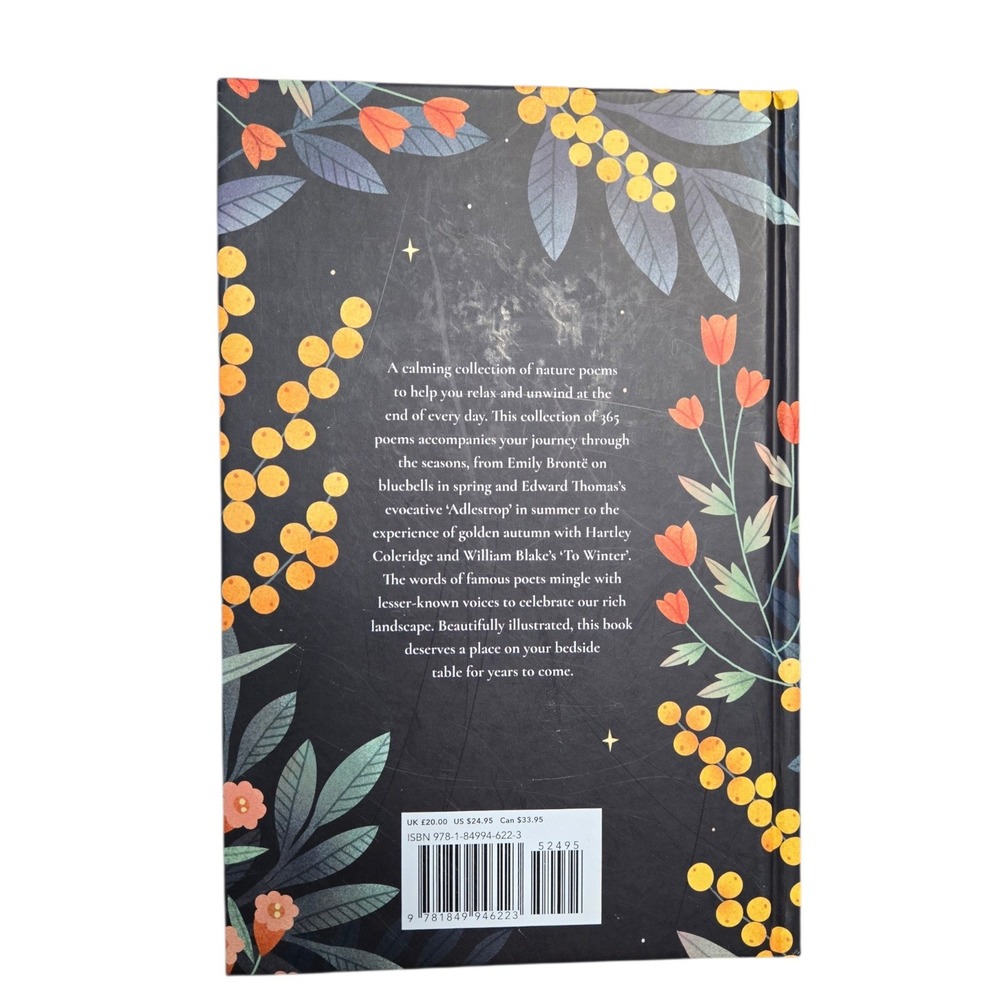 Nature Poetry Book 365 Poems Every Night Bedside Botanical Illustrated Hardcover - Picture 3 of 10